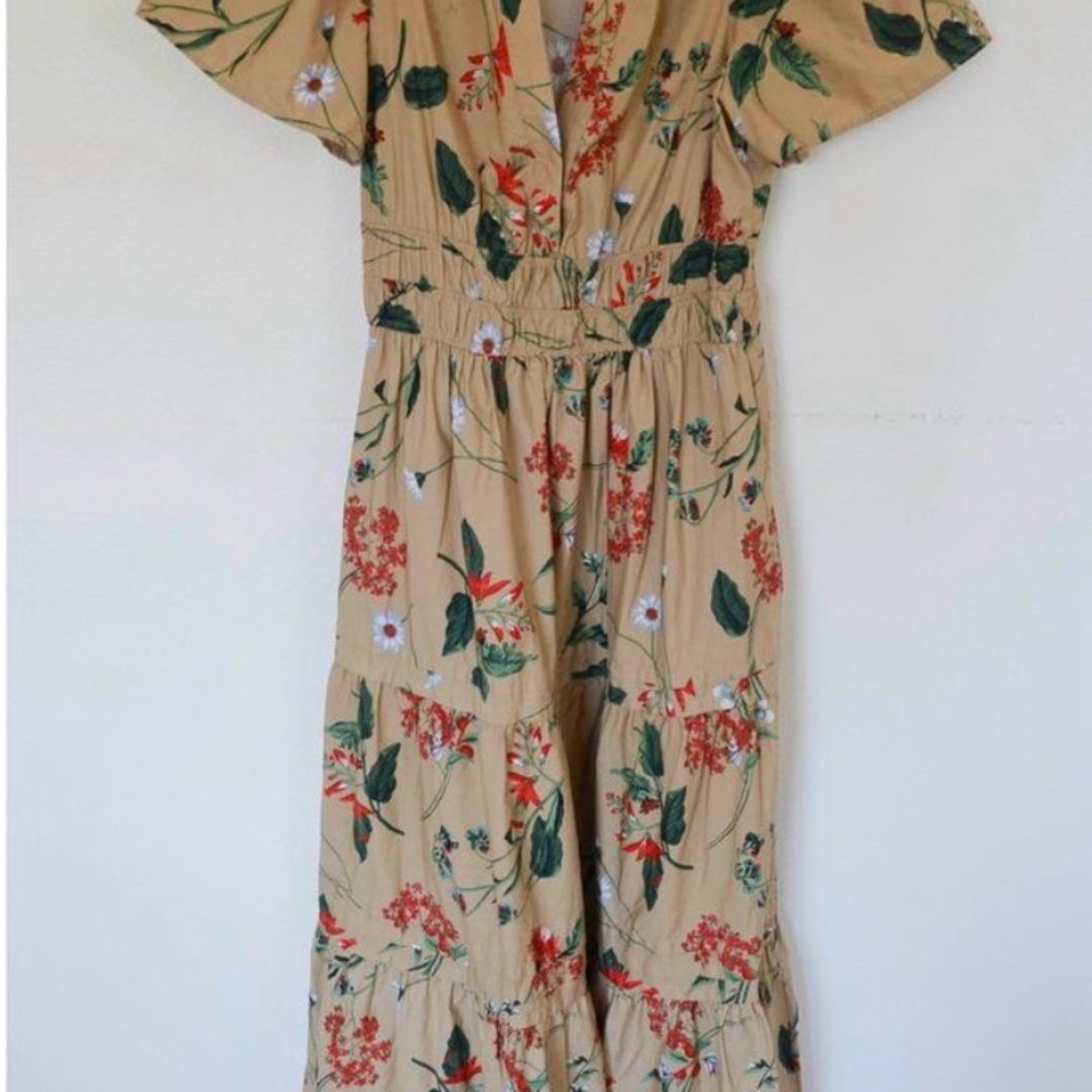 NWT 🌟 Anthropologie Somerset Khaki Maxi Dress - Picture 6 of 14